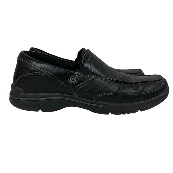 Men\'s Rockport Eberdon Black Leather Slip On Loafers Size 9 main image 9